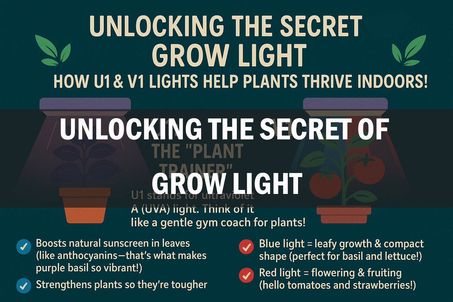 Unlocking the Secret of Grow light : How U1 & V1 Lights Help Plants Thrive Indoors!