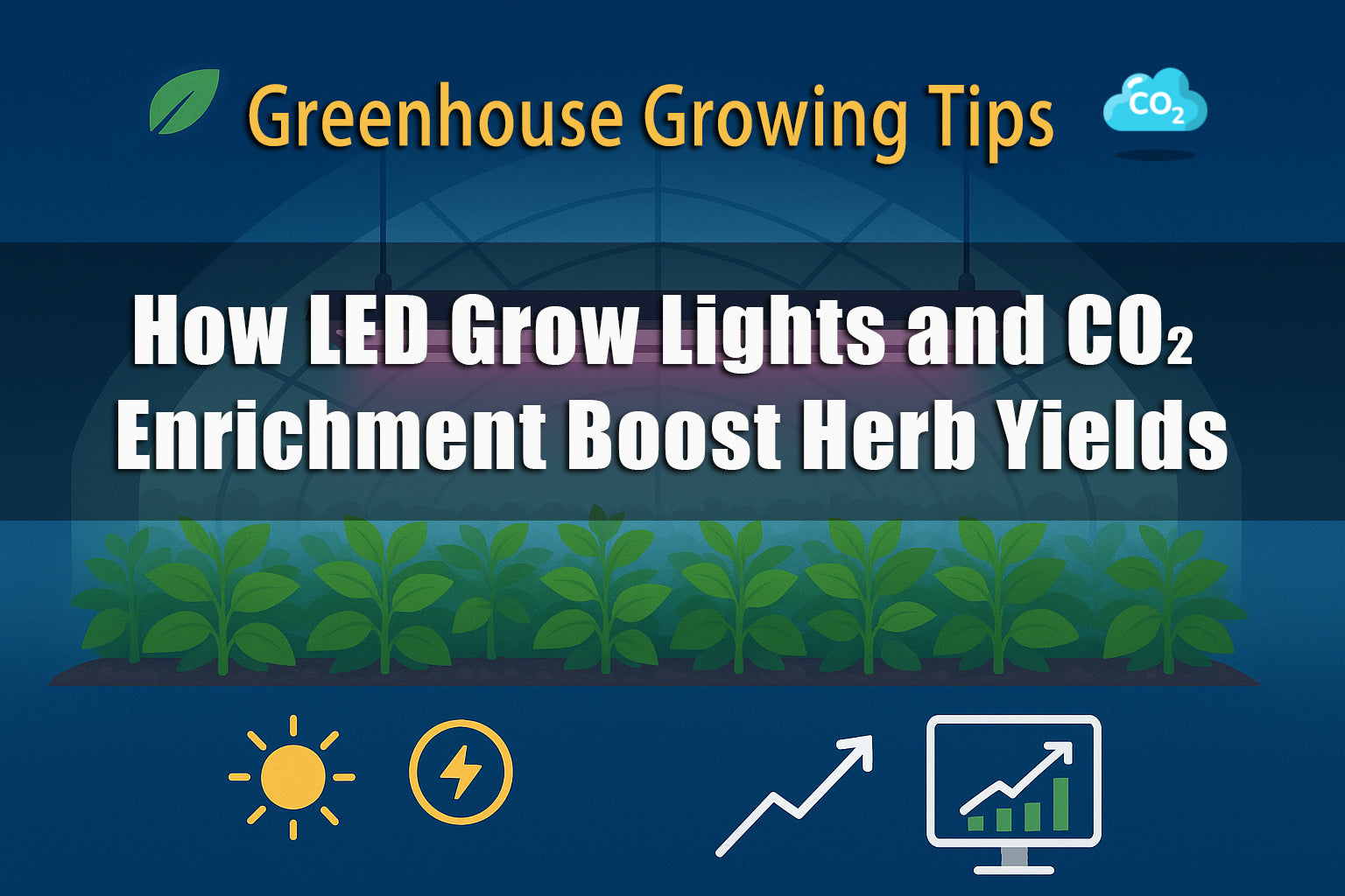 How LED Grow Lights and CO₂ Enrichment Boost Herb Yields