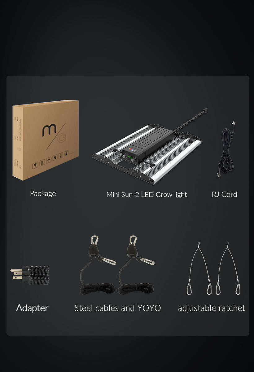 grow tent and light kit, minisun-2 150W and 2x4 grow tent kits