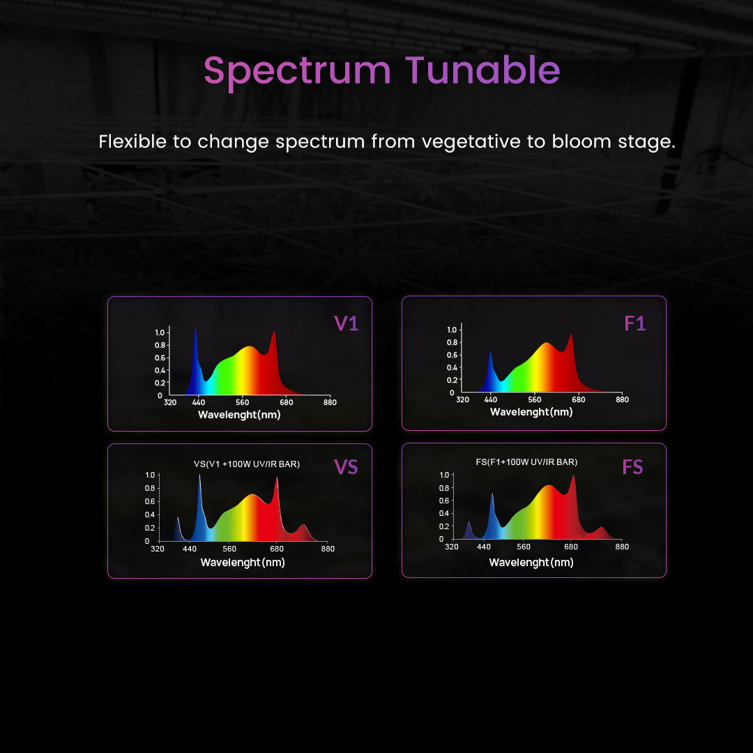 adjustable spectrum grow light