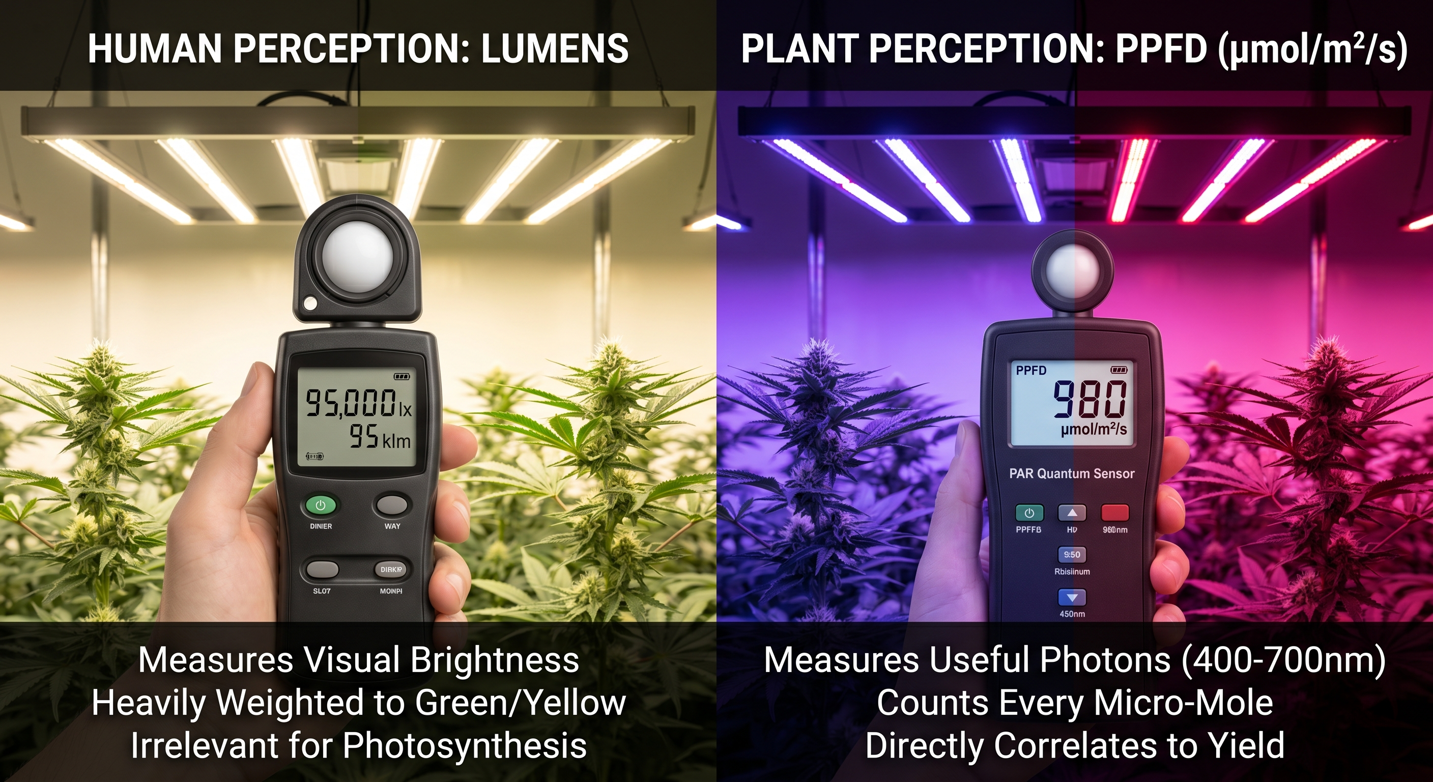 PPFD vs. Lumens: Why Wattage Is No Longer the Gold Standard for Grow Light Performance
