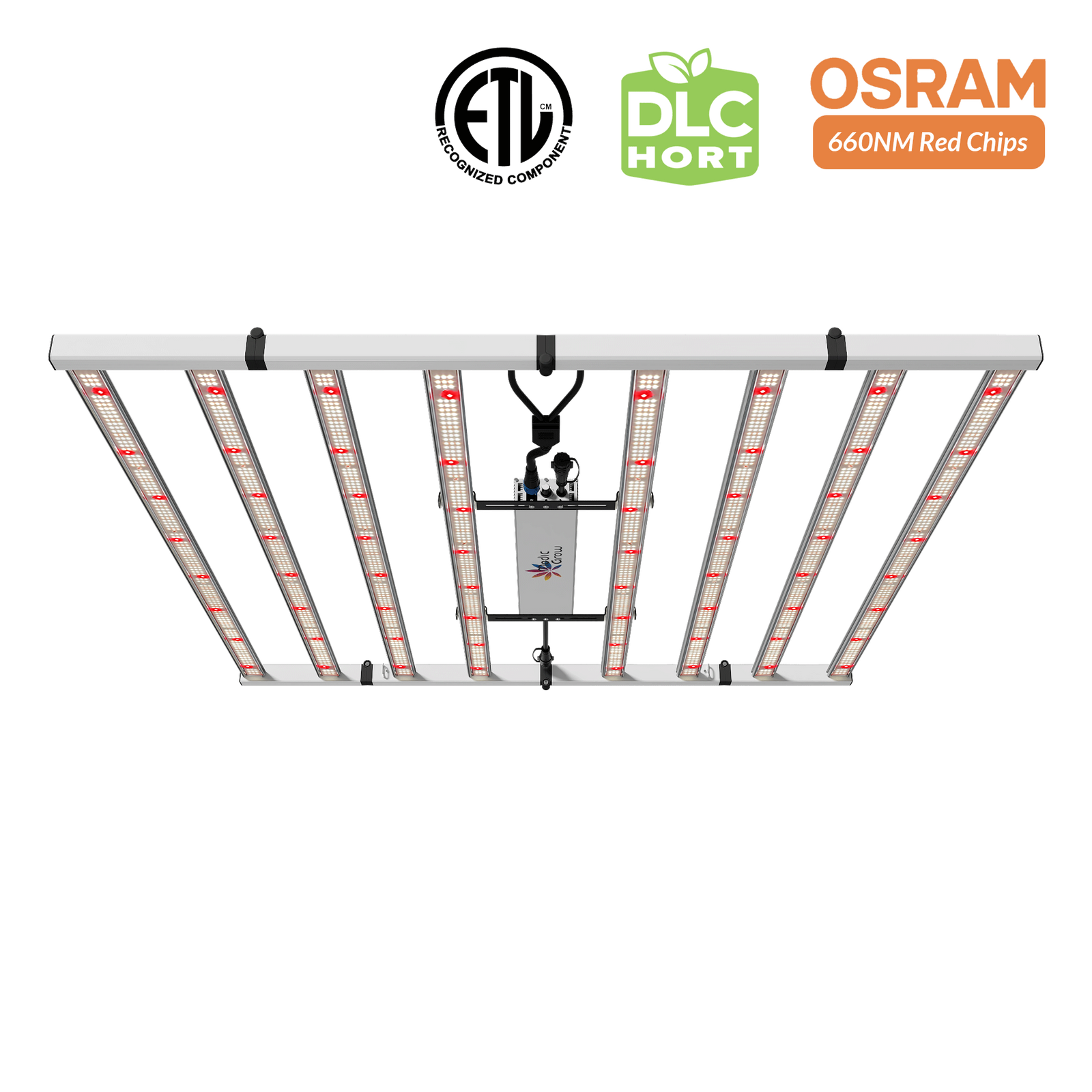 Medic Grow Fold-800 Plus Dimmable Full-Spectrum LED Grow Light 800w for 4x4 Planting ETL & DLC Certified