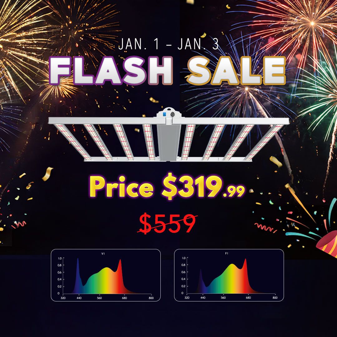 Medic Grow Fold-8 Full-Spectrum 760w Commercial LED Grow Lights ETL & DLC Certified for 4X4/5X5