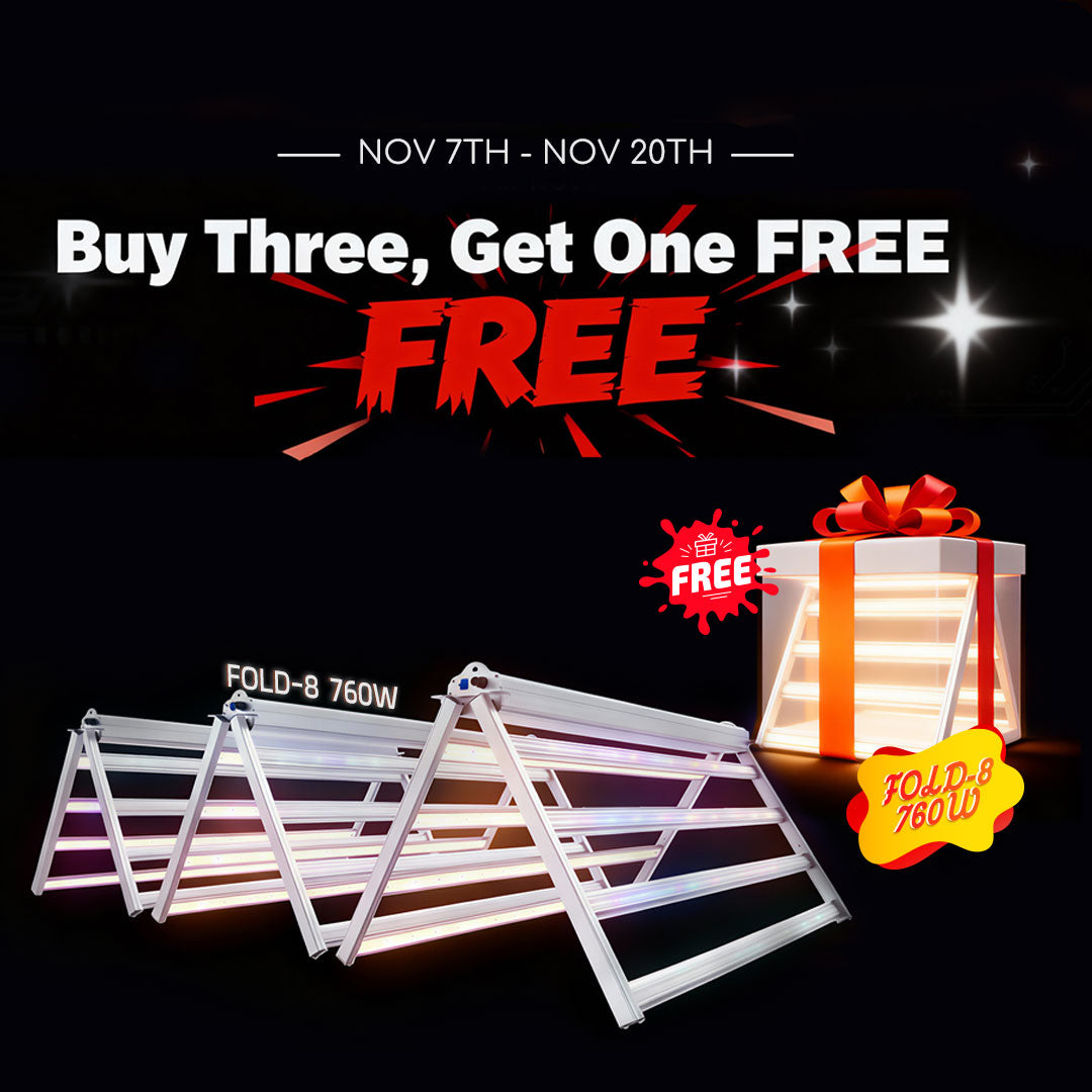 Medic Grow Fold-8 全光谱 760w 商用 LED 生长灯 ETL 和 DLC 认证，适用于 4X4/5X5 