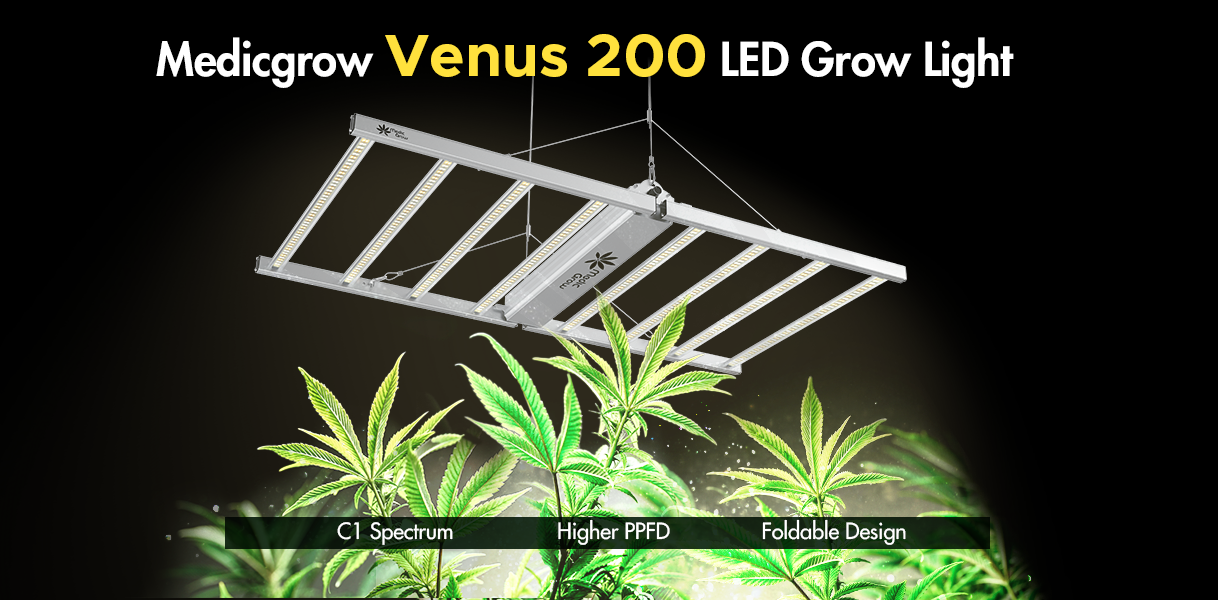 MedicGrow Venus 200W LED grow light 200W,3000k, 5000K, full spectrum, 4X4/5X5, Vegetative Stage , AC 120-277V