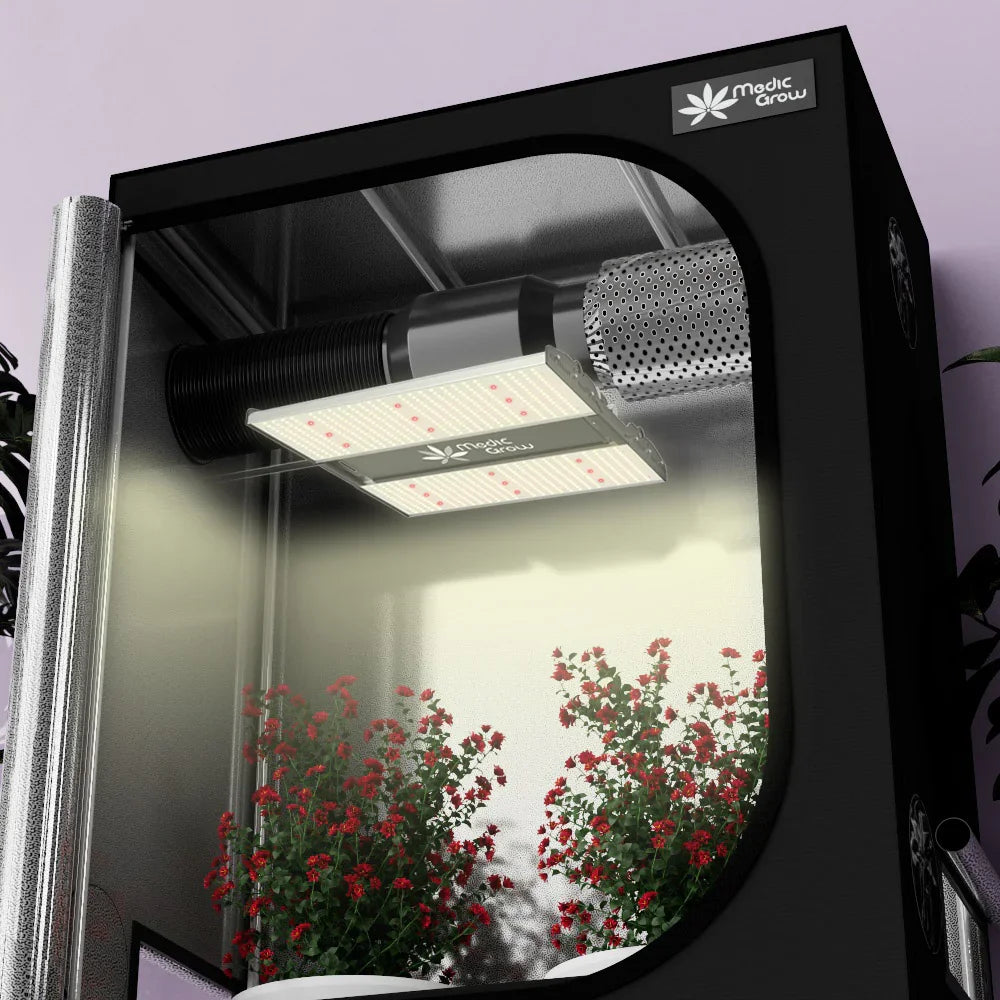 cheap grow tent with light Medic Grow MiniSun-2 150W-500W Grow Light & 2'X4' (48"x24"x60") Indoor – Medic Grow US