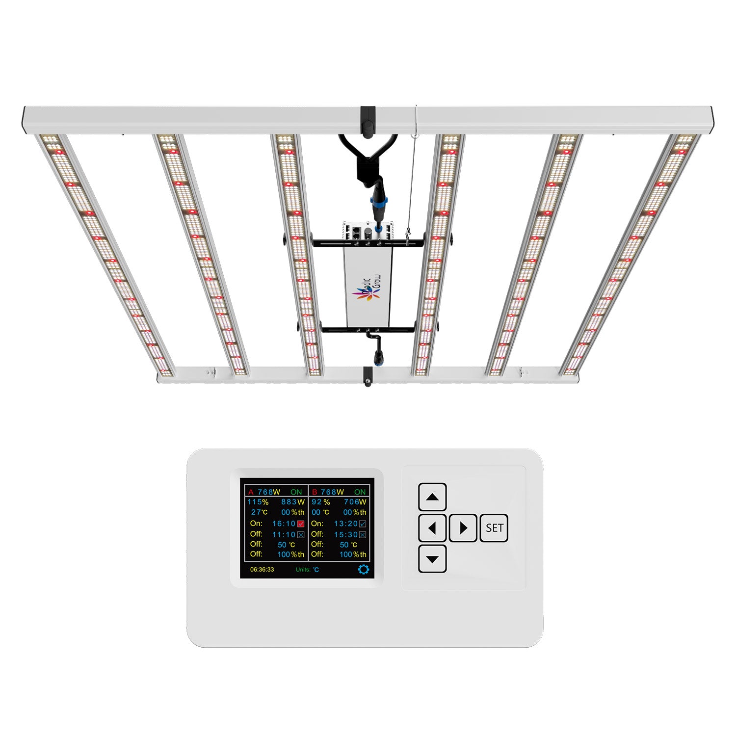 Đèn trồng cây LED quang phổ đầy đủ Medic Grow Fold-6 660W tiết kiệm chi phí - Đèn trong nhà 4x4 năng suất cao