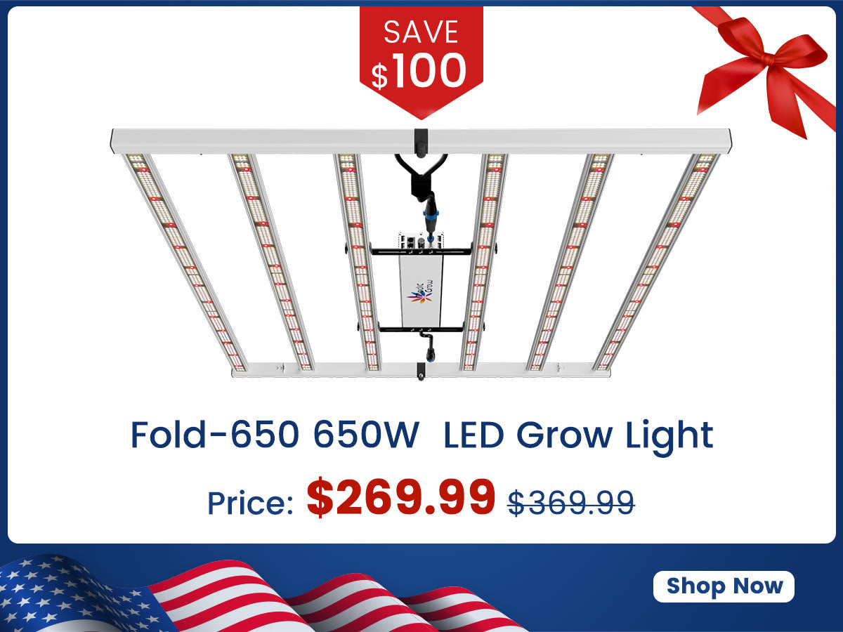 Đèn trồng cây LED quang phổ đầy đủ Medic Grow Fold-6 660W tiết kiệm chi phí - Đèn trong nhà 4x4 năng suất cao