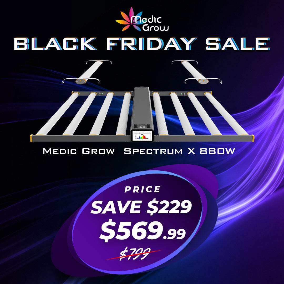 Đèn LED trồng cây thương mại Medic Grow Spectrum X 780-880W có thể điều chỉnh toàn phổ UV và IR cho diện tích 5X5FT