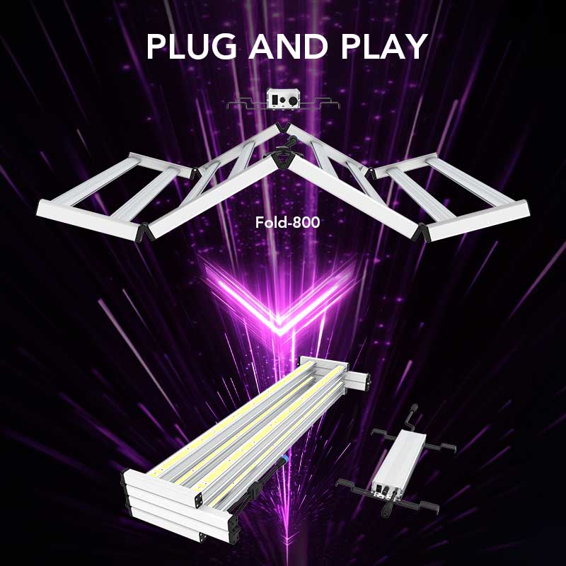 Medic Grow Flex-800/800 PRO Faltbares V1/U1-Full-Spektrum-LED-Grow Lampe für Zimmerpflanzen – 800-W-LED-Grow Lampe für 120 x 120 cm Grow Zelt