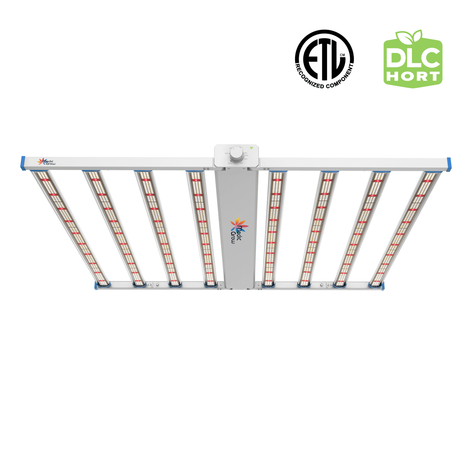 Medic Grow Spectrum Y Full Spectrum 880W Commercial Dimmable UV and IR LED Grow Light – High PPFD And Wireless Connection
