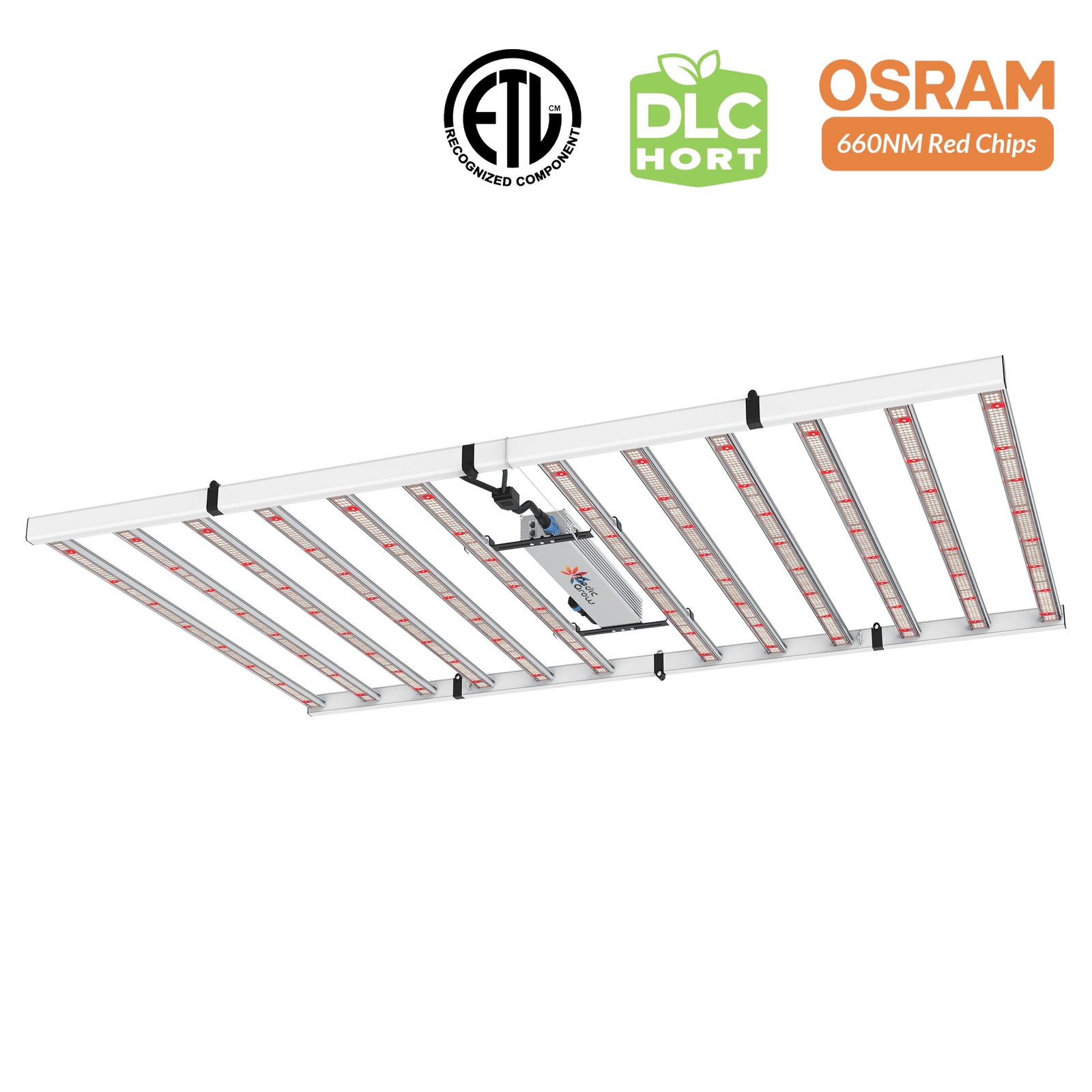 Medic Grow Fold 1200 Watt Commercial Red and Blue Full Spectrum LED Grow Light ETL & DLC Certified for 4X6 Planting