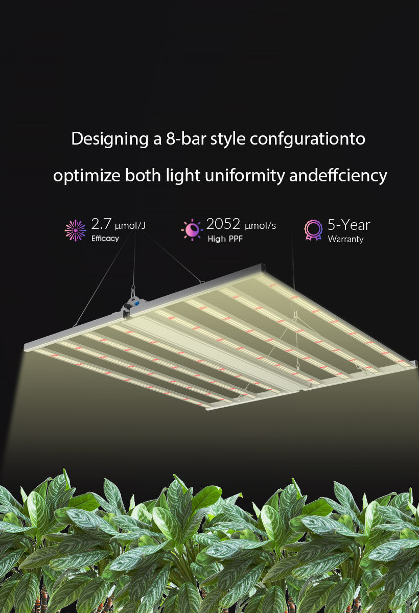 FOLD-8 FULL CYCLELED GROW LIGHTSFOR INDOOR PLANTS