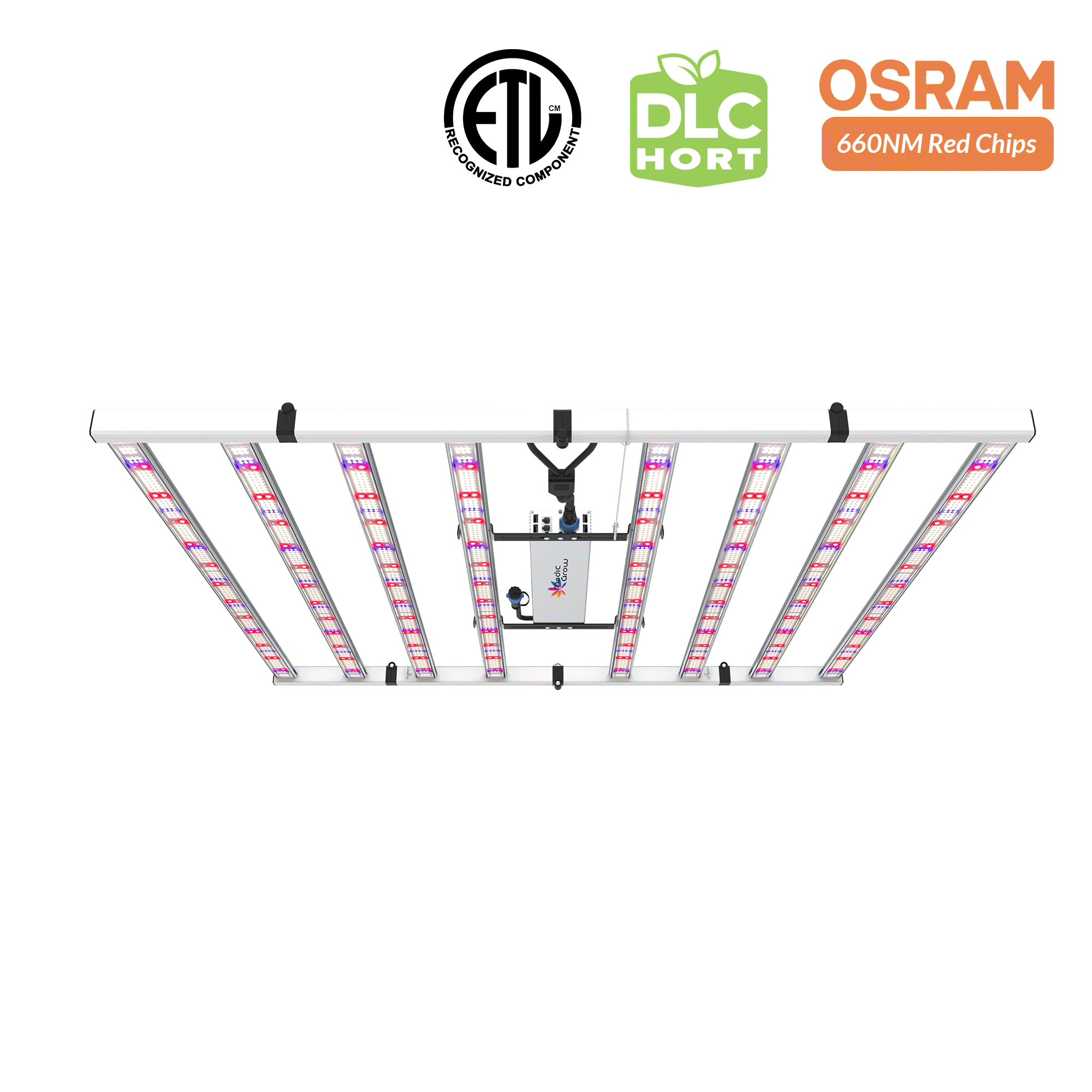 Medic Grow Fold-800 LED Full-Spectrum Grow Light 800w for 4x4 Planting ETL & DLC Certified