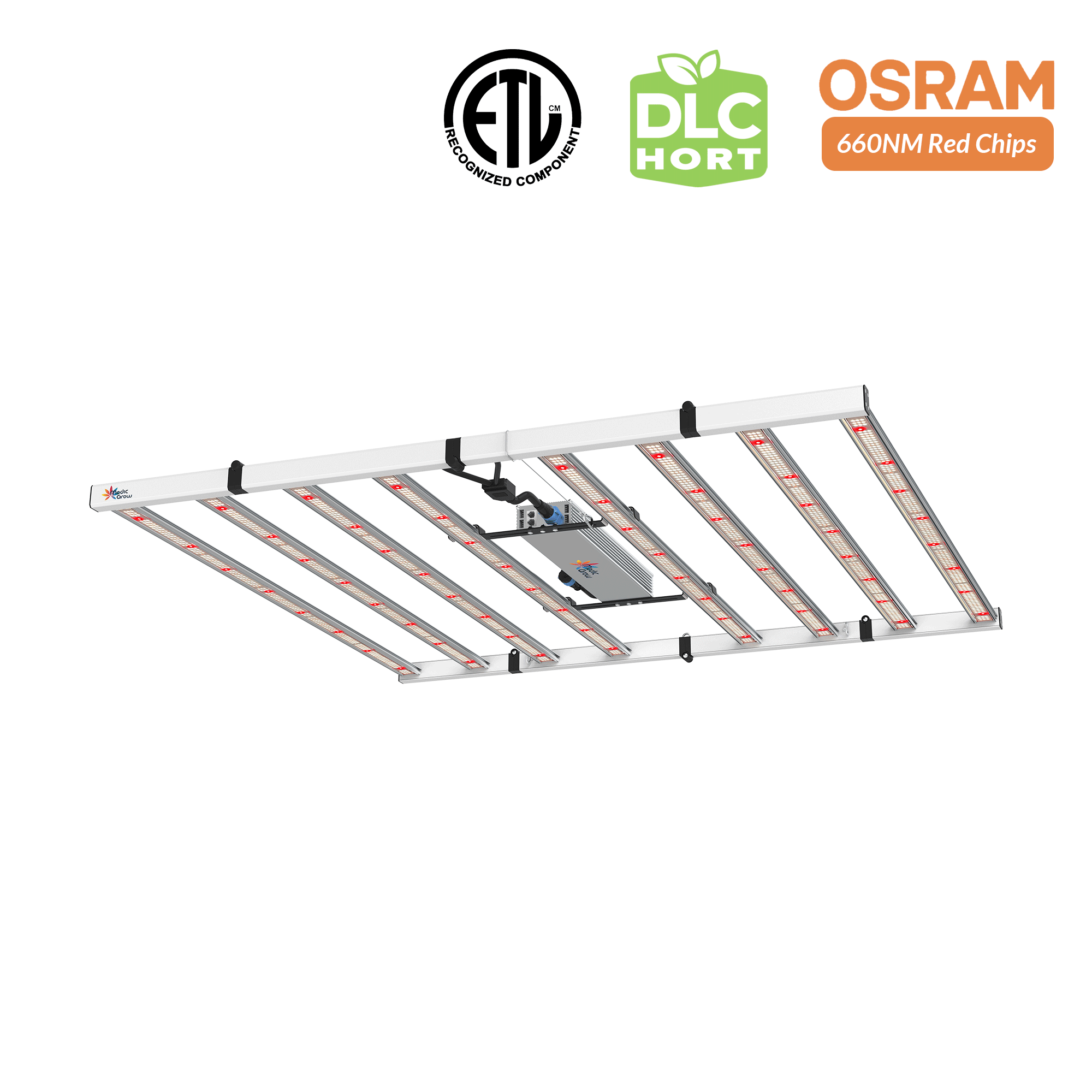 Medic Grow Fold-800 LED Full-Spectrum Grow Light 800w for 4x4 Planting ETL & DLC Certified