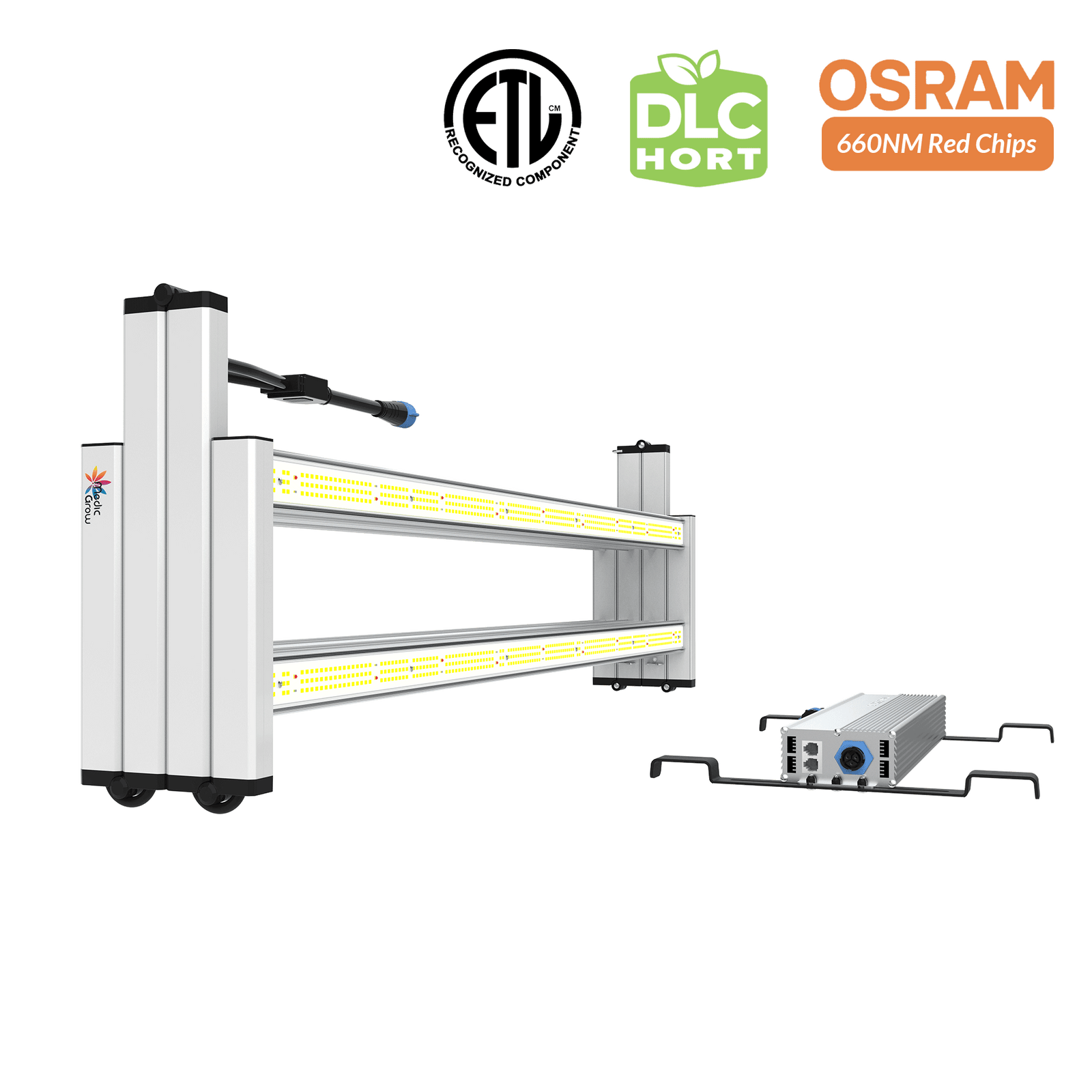 Medic Grow Fold-800 Full-Spectrum LED Grow Light 800w for 4x4 Planting ETL & DLC Certified