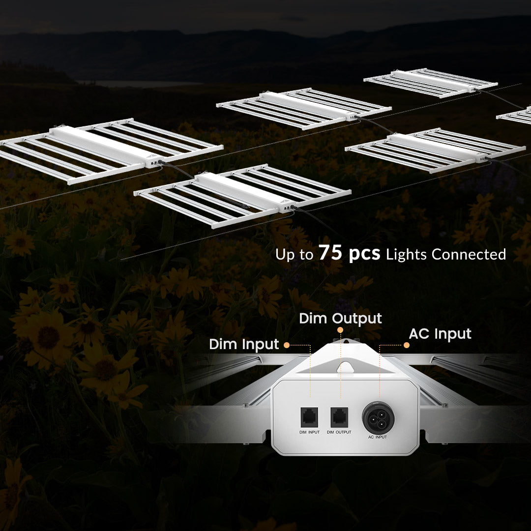 Medic Grow Smart-8 Full Spectrum Dimmable 760W LED Grow Light with Timer - High Yield Lamp for 5x5 Tent