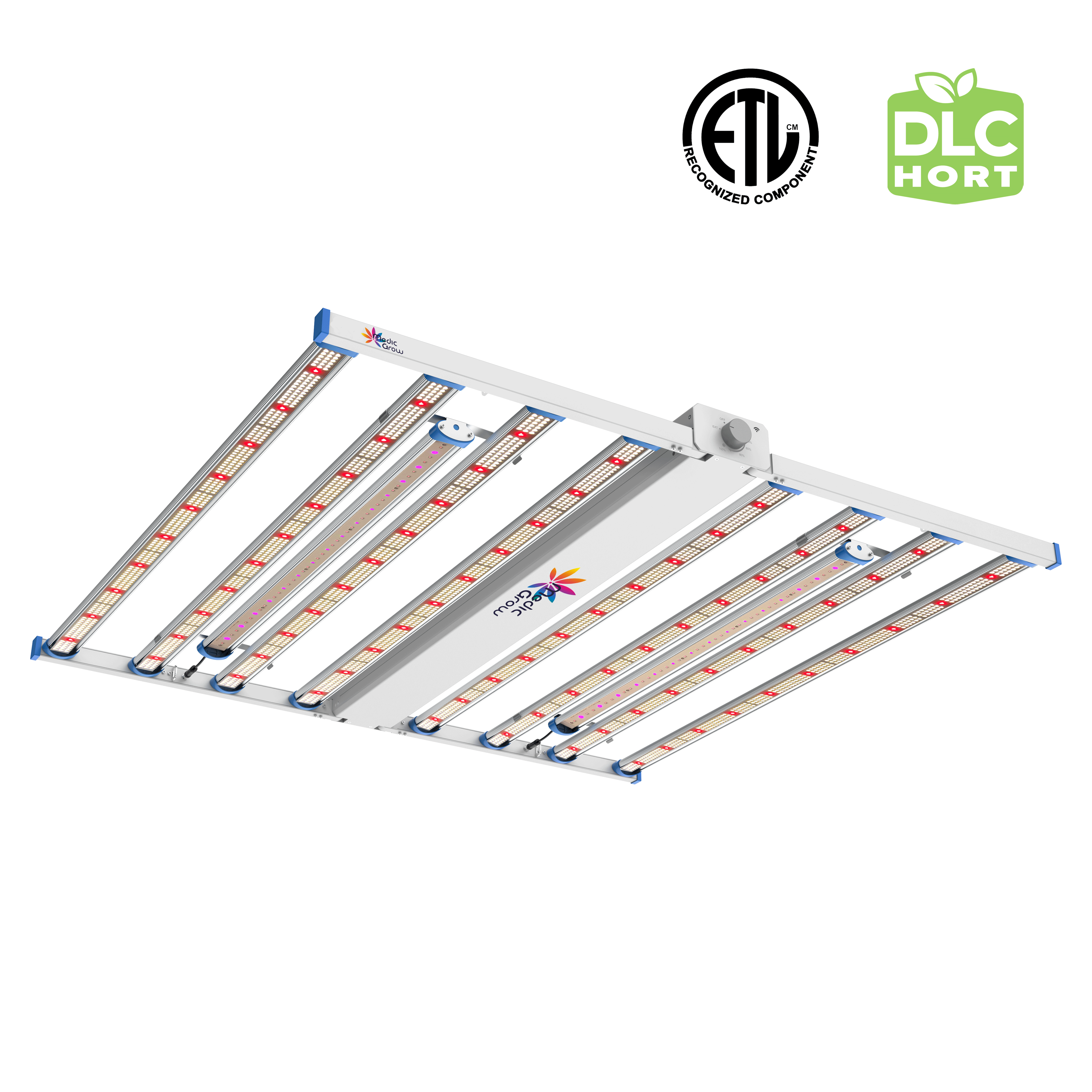 Đèn trồng cây LED UV và IR toàn phổ 880W thương mại có thể điều chỉnh độ sáng Medic Grow Spectrum Y