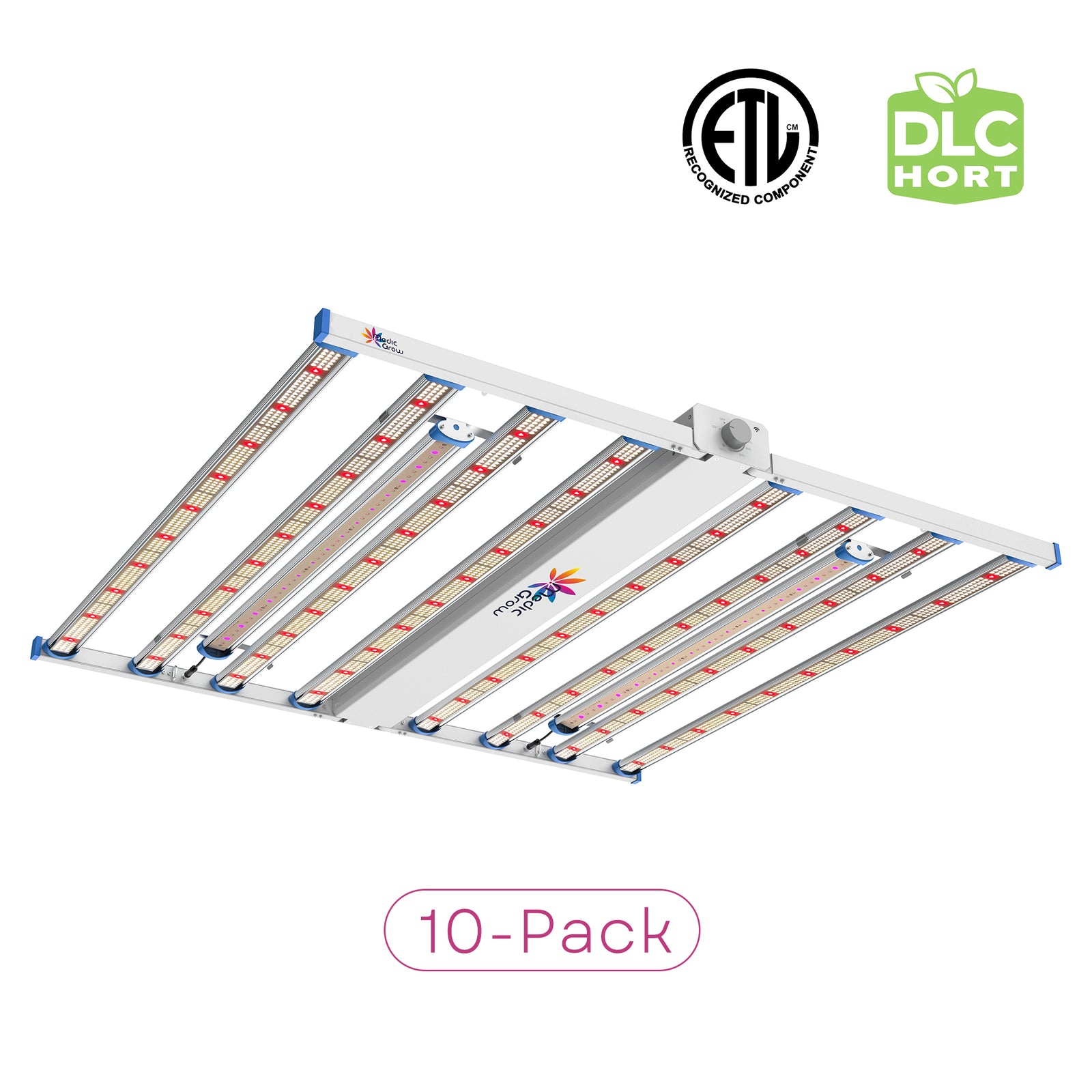 Medic Grow Spectrum Y LED Pflanzenlampe 880 W, integrierter Dimmer, Vollspektrum-UV+IR-Leiste – Hohe PPFD und kabellose Verbindung